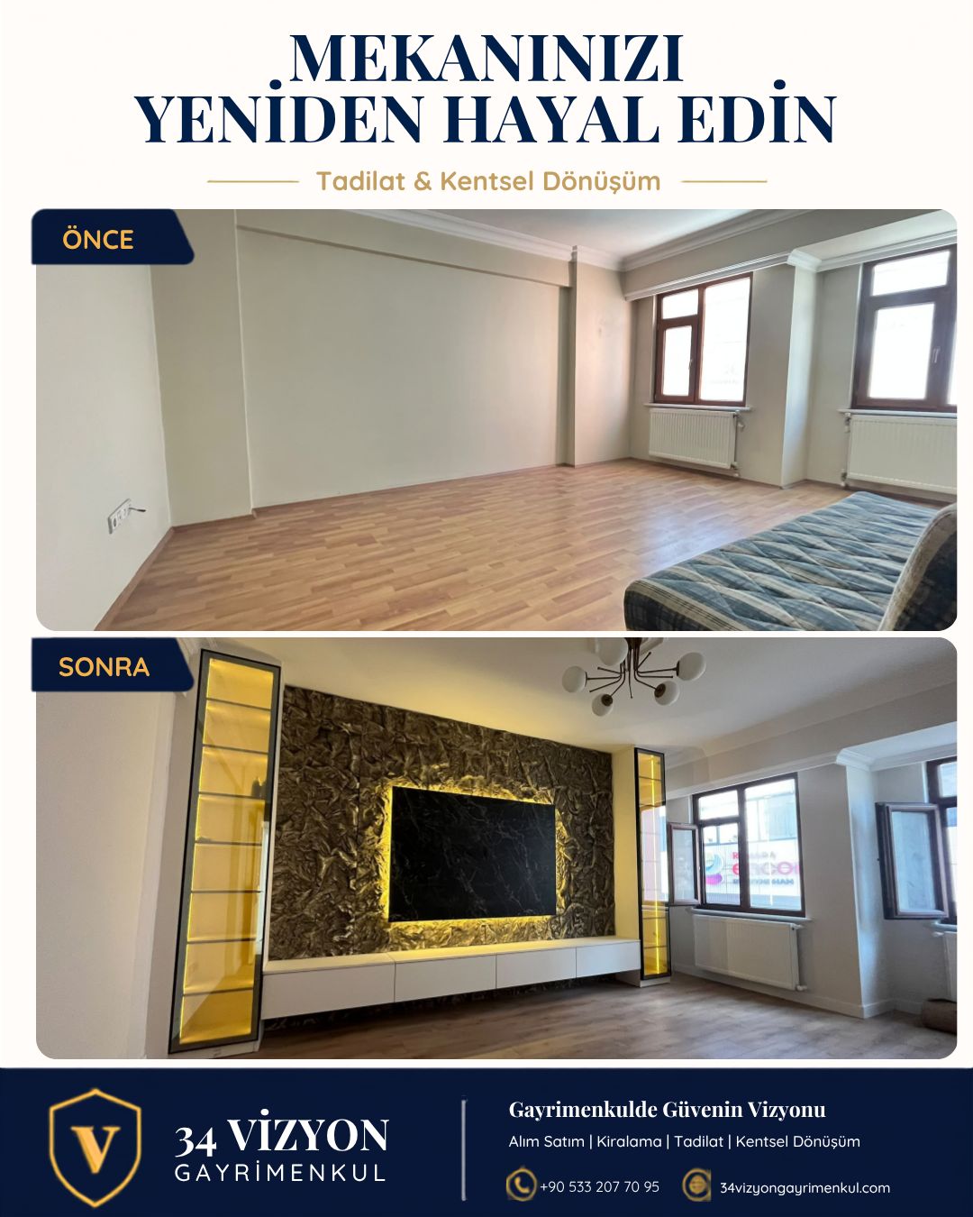 Salon / Sıracevizler inşaat projesi 34 vizyon mimarlık